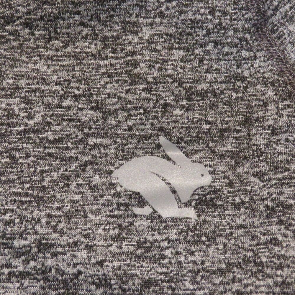 Rabbit Running EZ Tee Long Sleeve Shirt Womens XS Charcoal Heather Gray Active